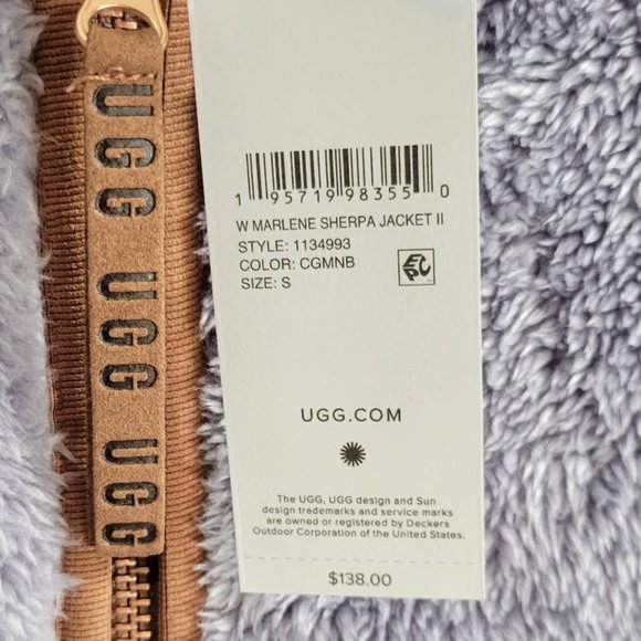UGG marlene sherpa jacket II Sz S NEW - Picture 10 of 10